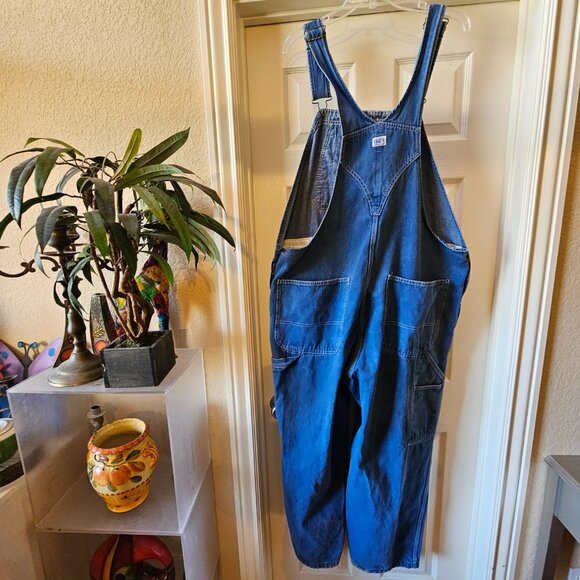 Denim Bib Jeans Overalls Carpenter LIBERTY Cotton Mens Dungaree Farmer 33 X 30 - Picture 3 of 16